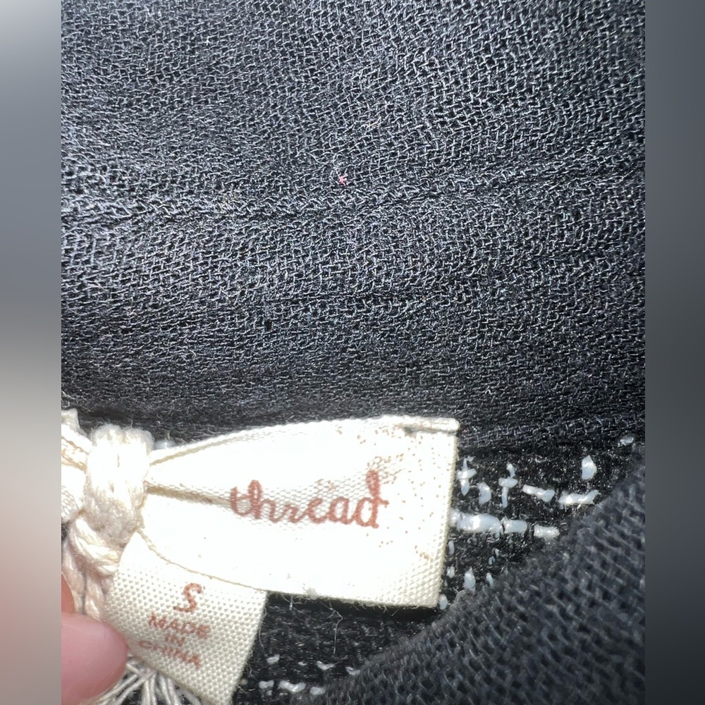 Nwt Hem & Thread Patchwork Button Down Shirt - image 4